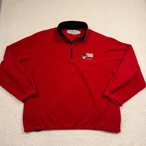 Rare vintage Wisconsin Badgers Rose Bowl Fleece Jacket 2000 Size XXL Embroidered